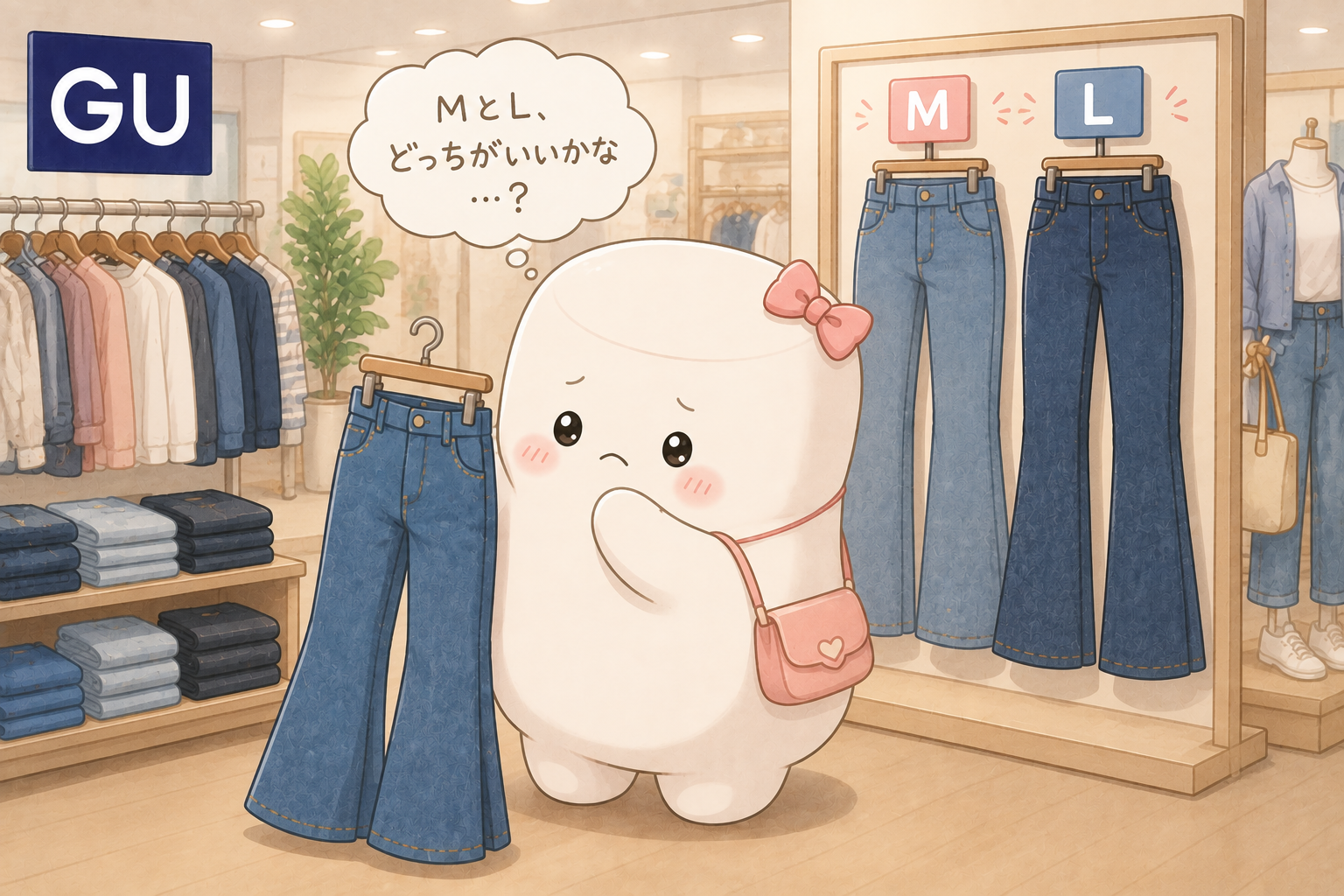 【GU購入品】マシュマロ体型の私、フレアパンツに挑戦してみました！