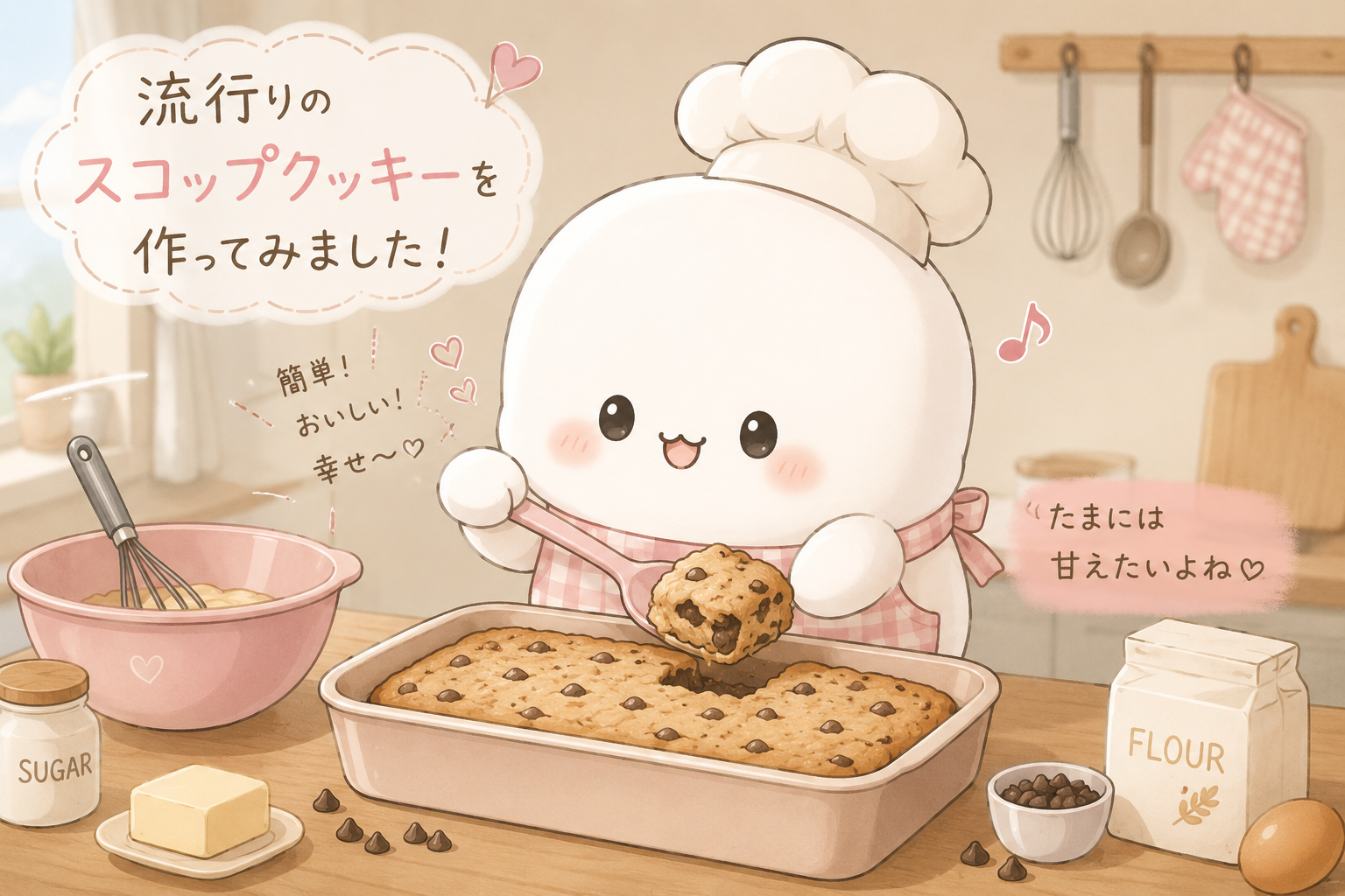 🍪 流行りのスコップクッキーを作ってみました！